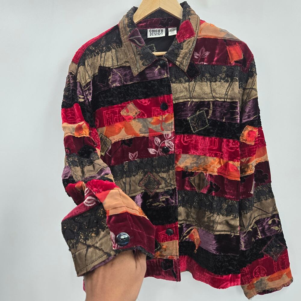 Chico's Multicolor Patchwork Jacket - image 5